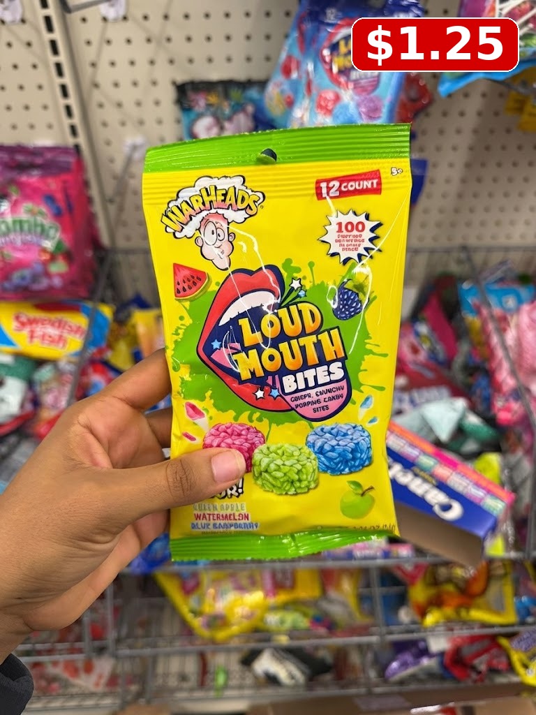 WARHEADS Sour Loud Mouth Bites Popping Candy