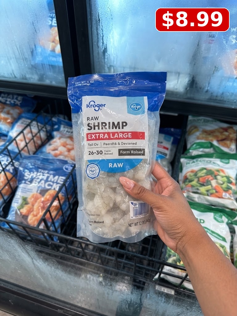 Kroger® Extra Large Raw Shrimp Peeled and Deveined Tall Off