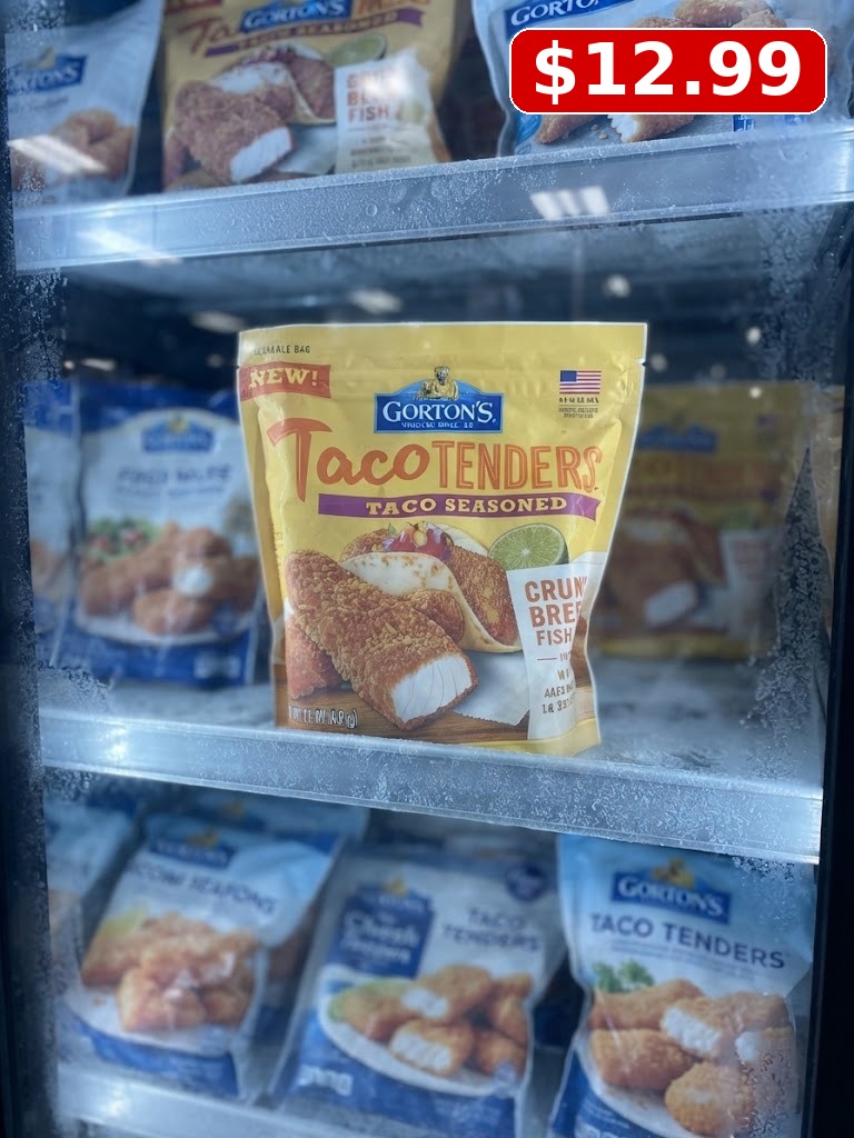 Gorton’s Crunchy Breaded Fish Taco Tenders, Taco Seasoned, Wild-Caught Pollock, Frozen