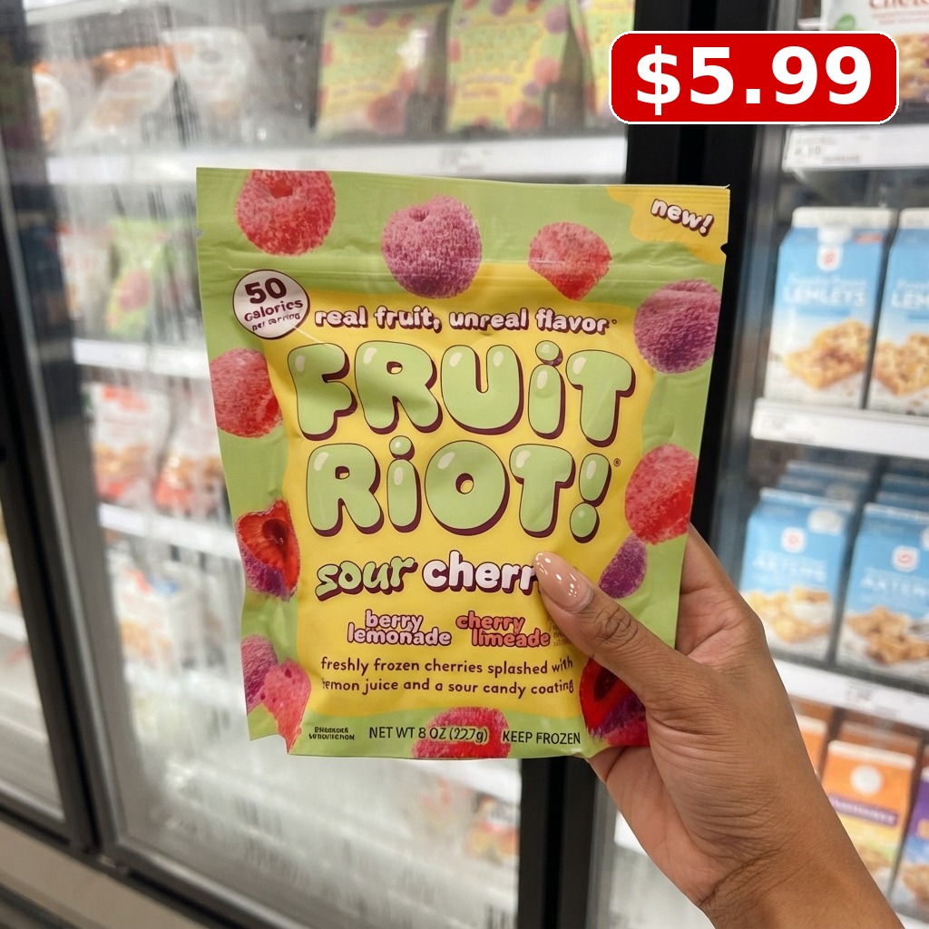 Fruit Riot Frozen Sour Candy Cherries Mix - 8oz