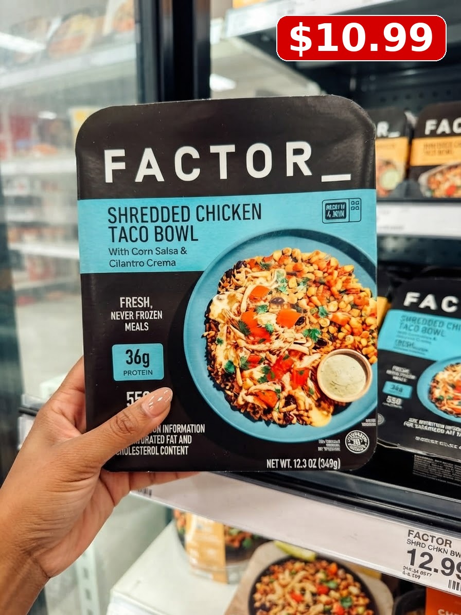Factor Shredded Chicken Taco Bowl - 12.3oz: 36g Protein