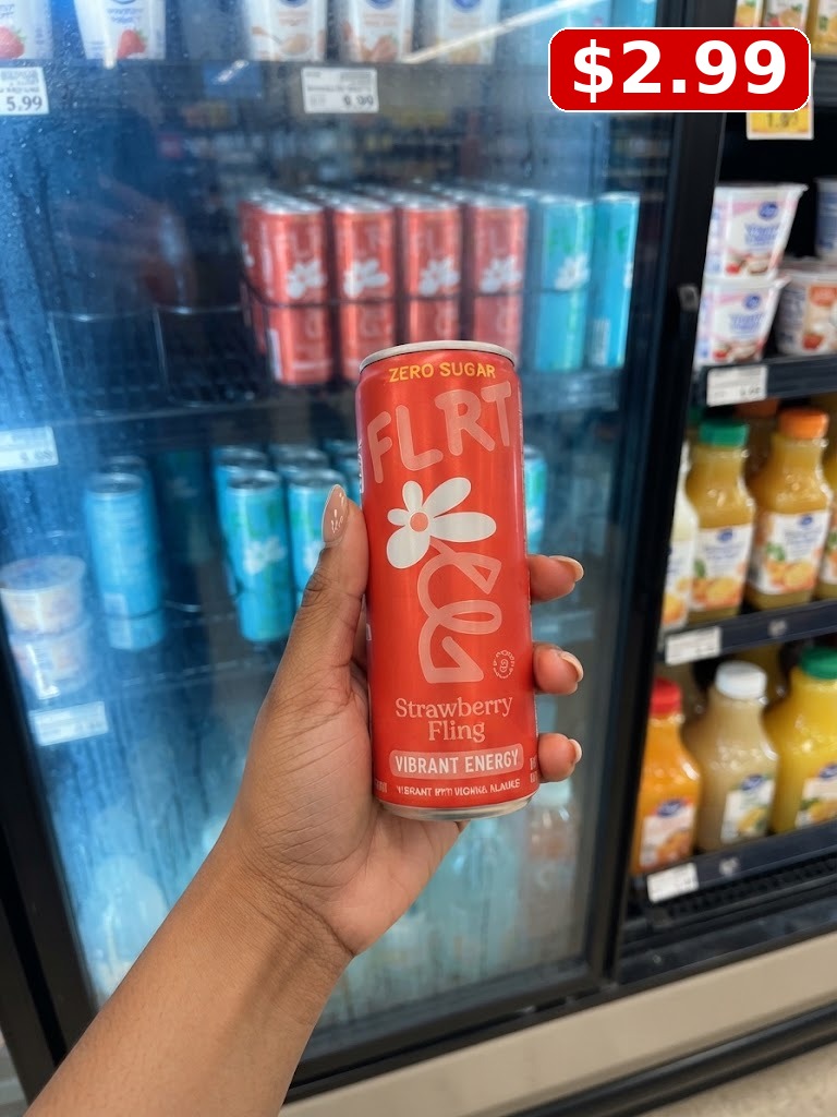 FLRT Zero Sugar Strawberry Fling™ Energy Drink Can