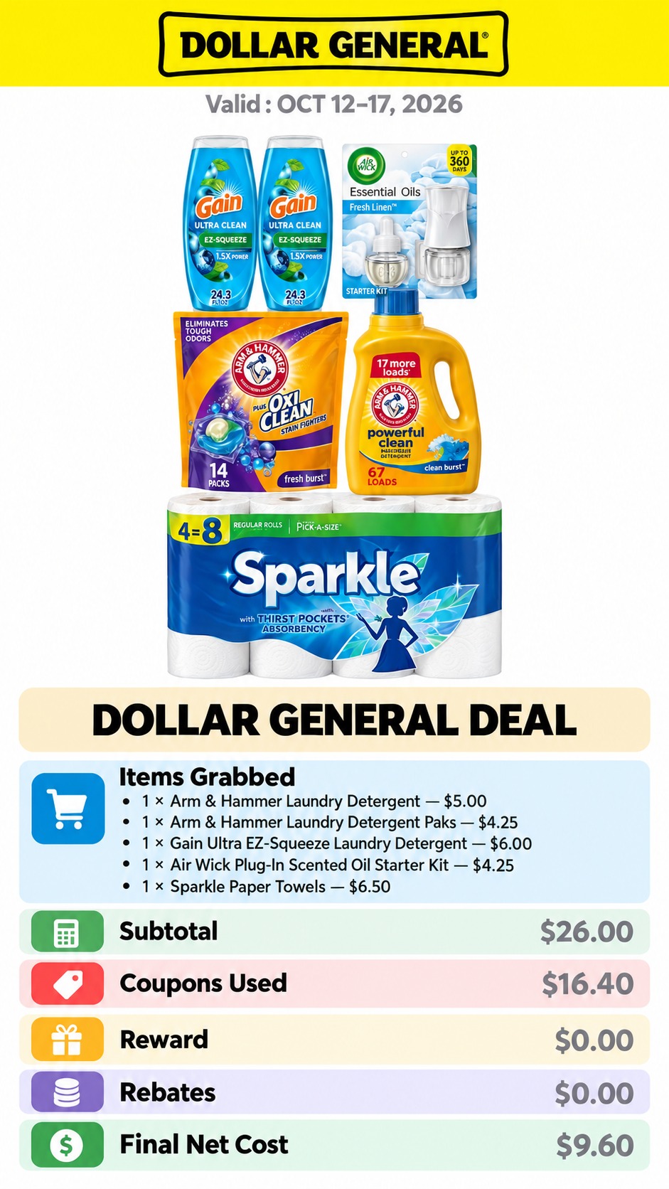 Five-Product Laundry and Household Essentials Basket