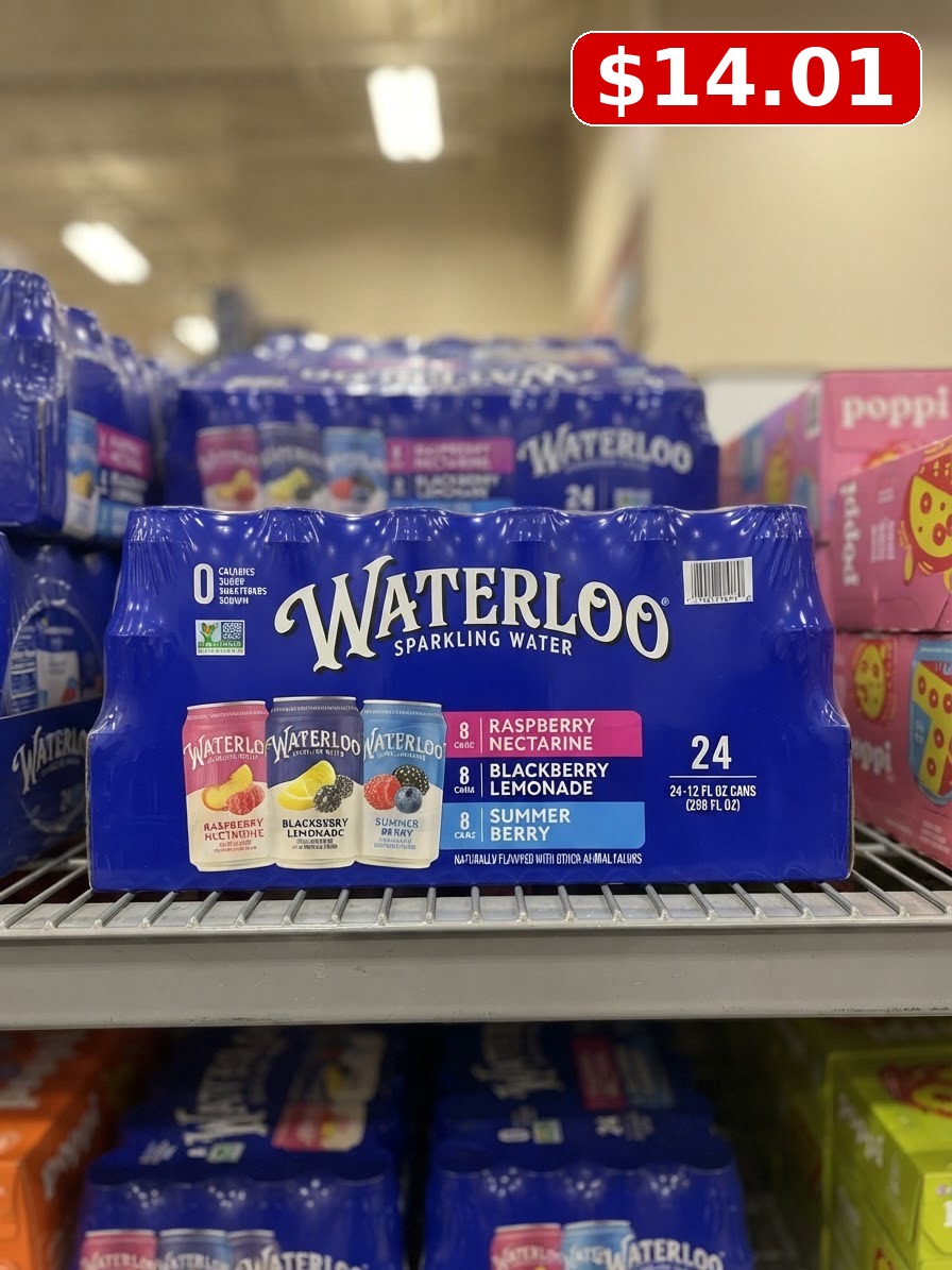 Waterloo Sparkling Water Raspberry Nectarine, Blackberry Lemonade, Summer Berry