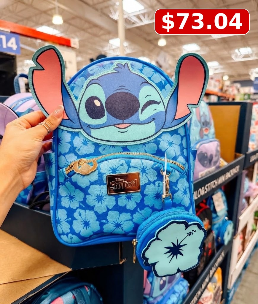 Disney Stitch 3-Piece Luggage & Backpack Set with Luggage Tag
