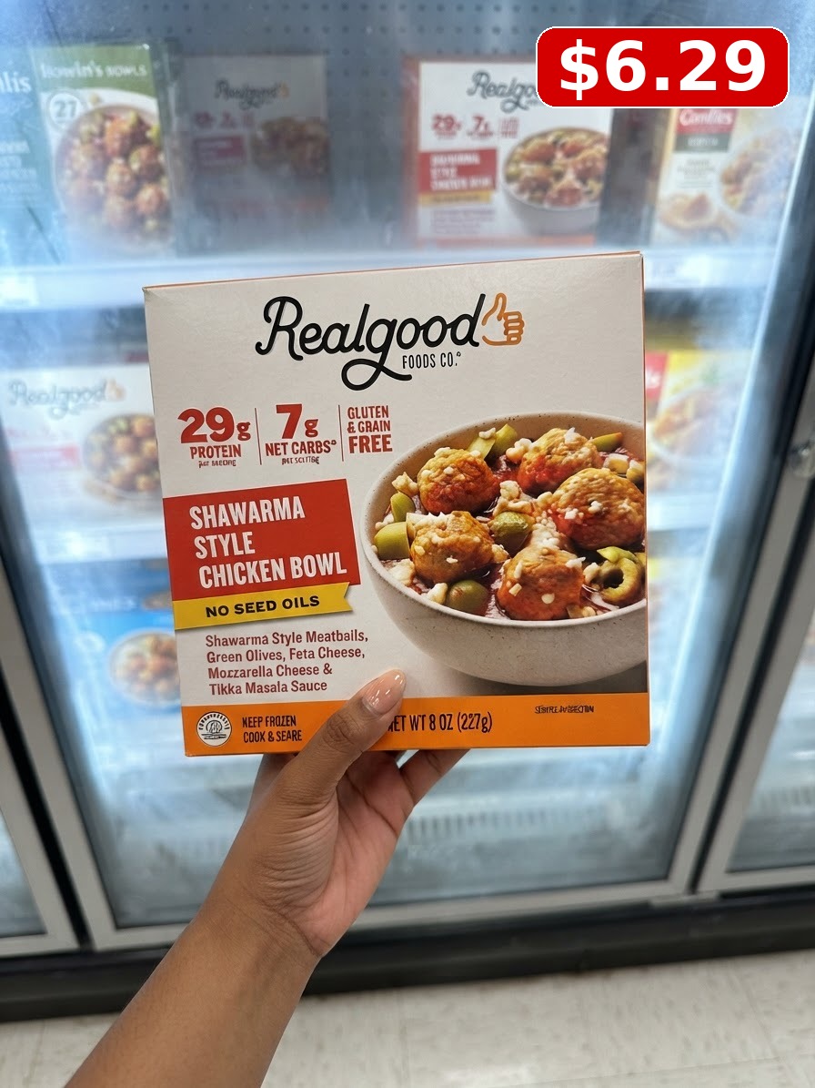 Real Good Frozen Mediterranean Chicken Shawarma Bowl Gluten Free - 8oz