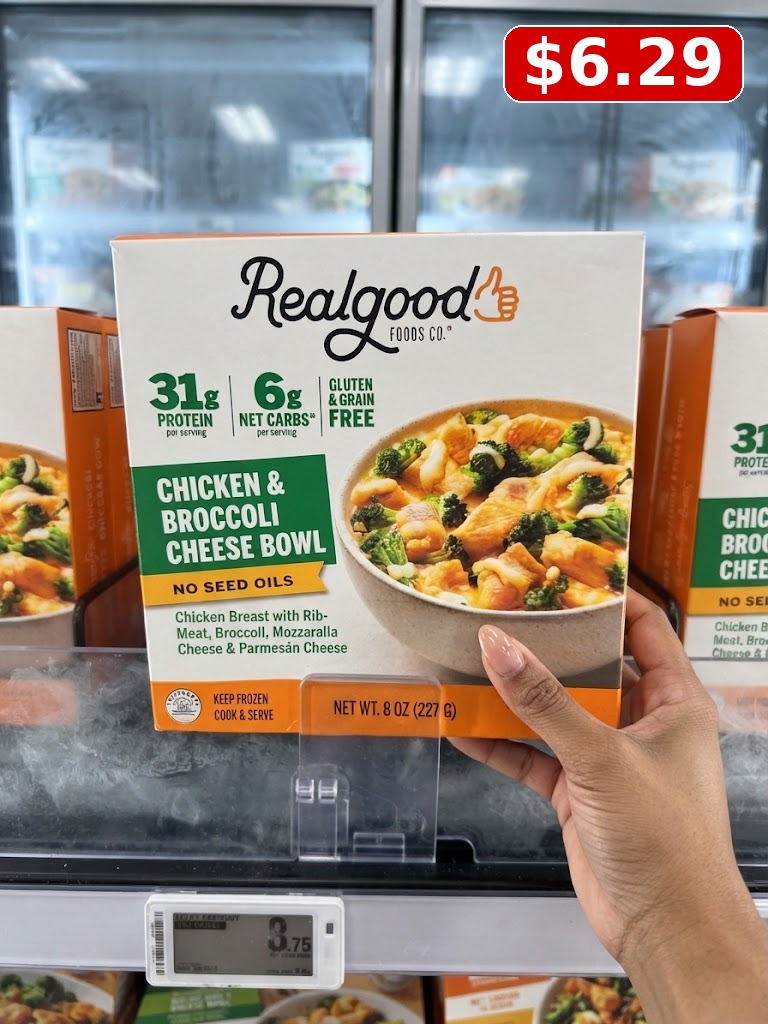 Real Good Frozen Grilled Chicken and Cheese Broccoli Bowl Gluten Free - 8oz