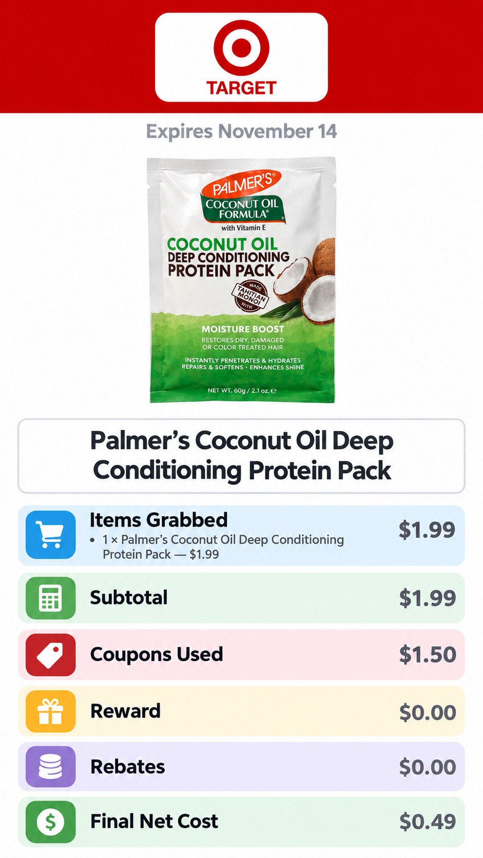 Palmer's Coconut Oil Deep Conditioning Protein Pack