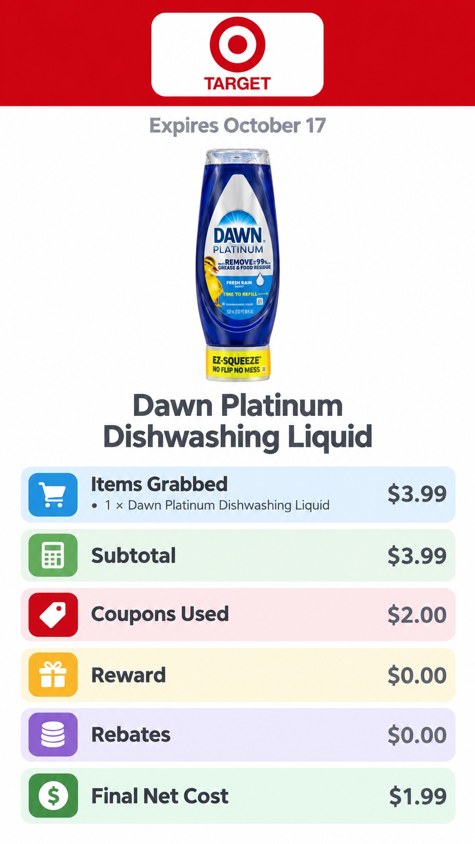Dawn Platinum Dishwashing Liquid