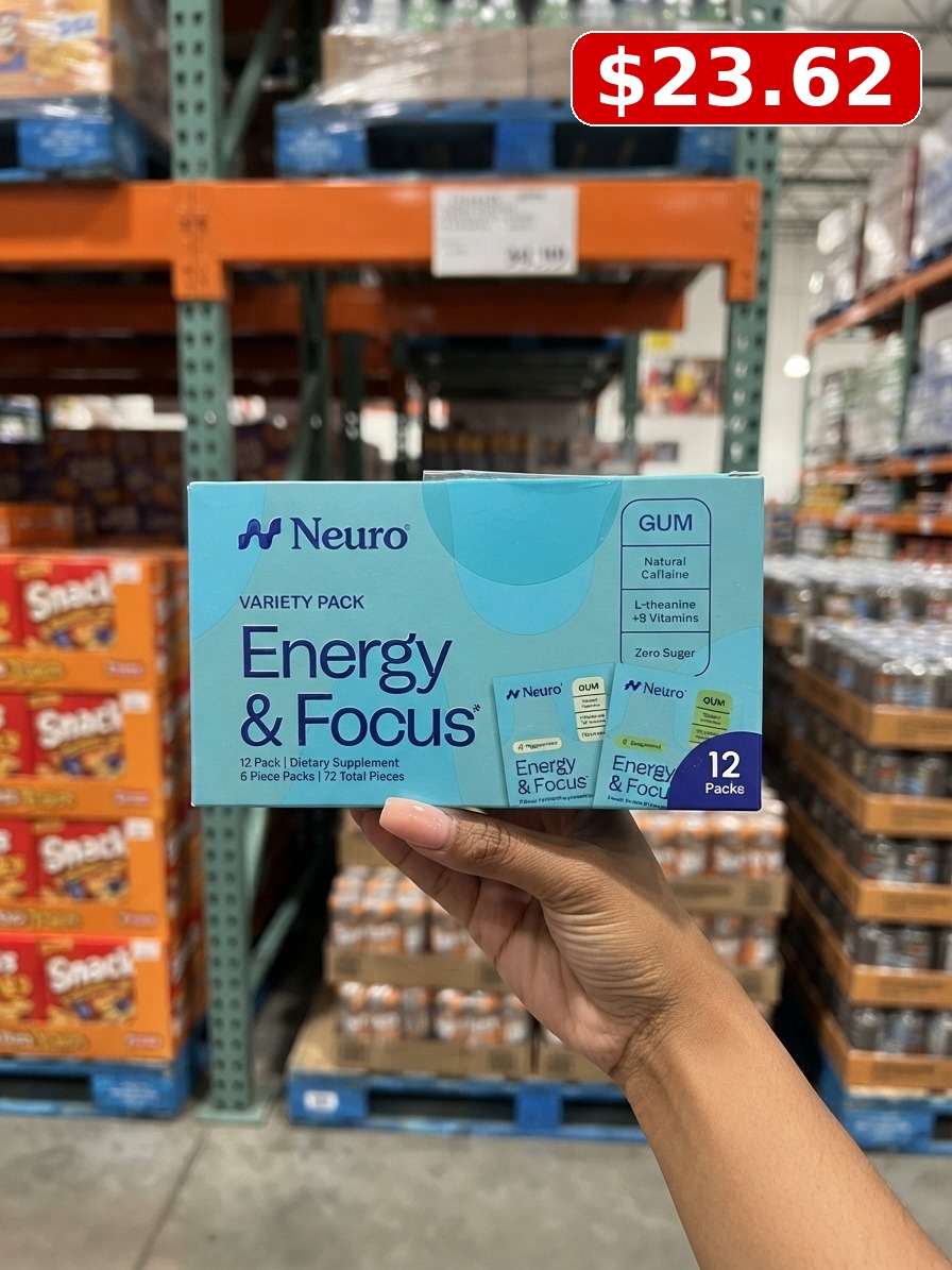 Neuro Energy & Focus Gum, Peppermint and Spearmint, 12-packs, 72 Total Pieces