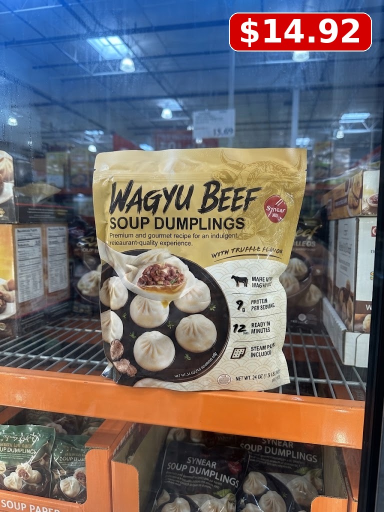 Synear Wagyu Beef Soup Dumplings with Truffle Flavor, 24 oz