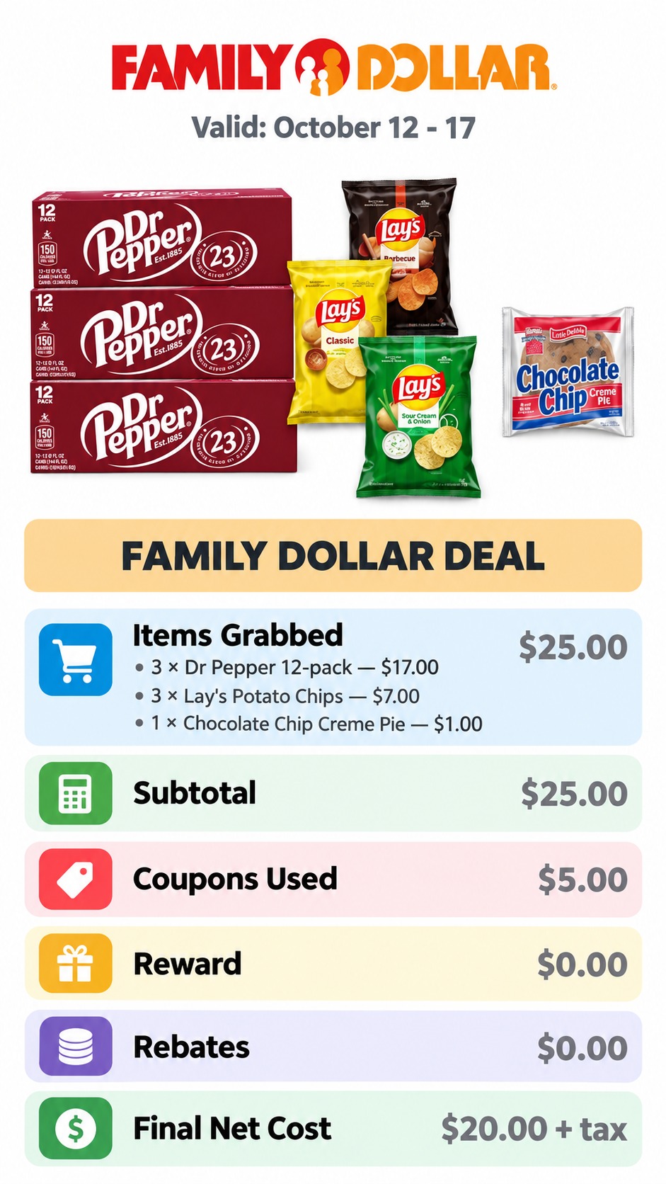 Dr Pepper and Lay's Snack-and-Soda Basket