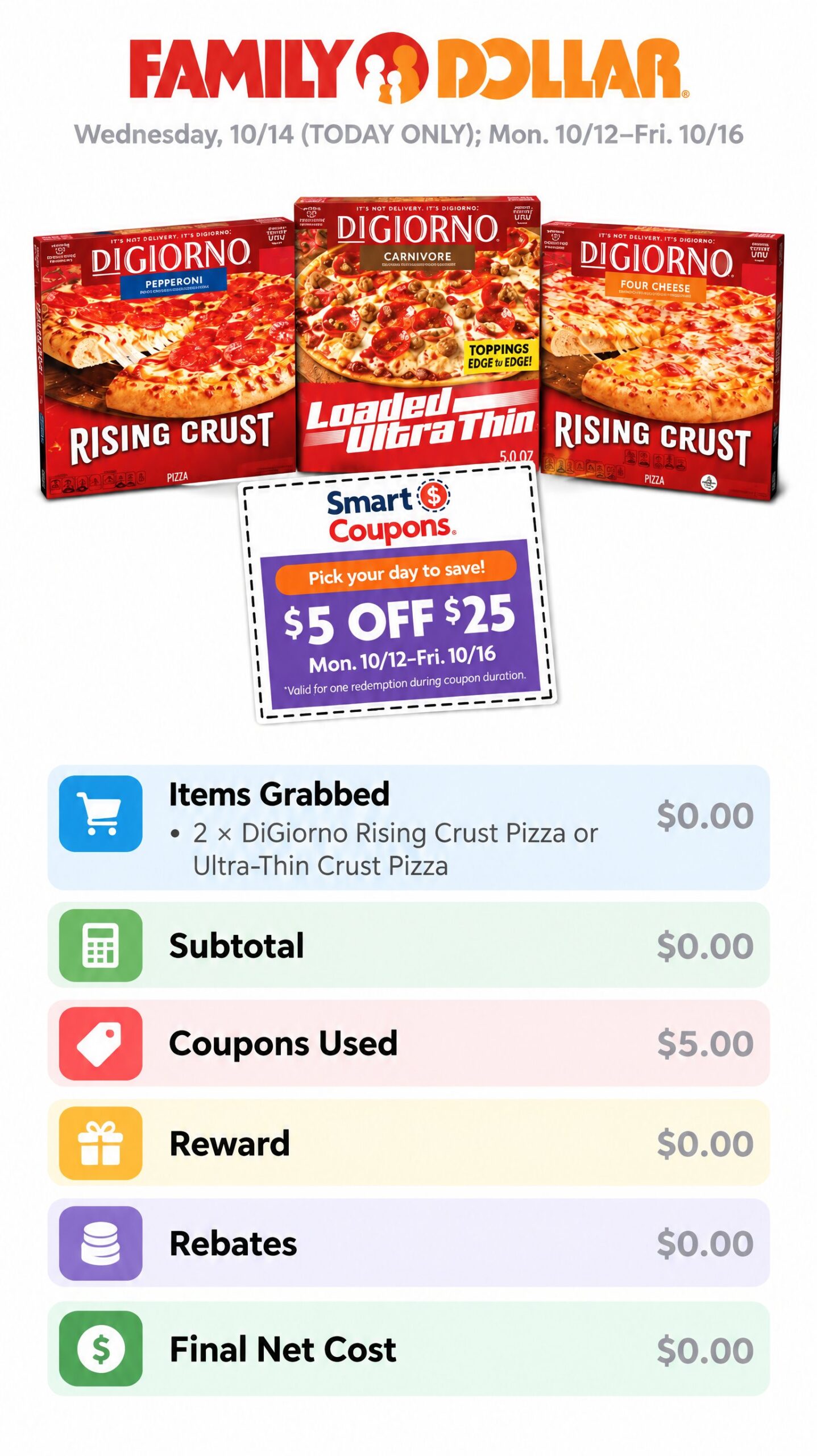 DiGiorno Pizza Buy One, Get One Free