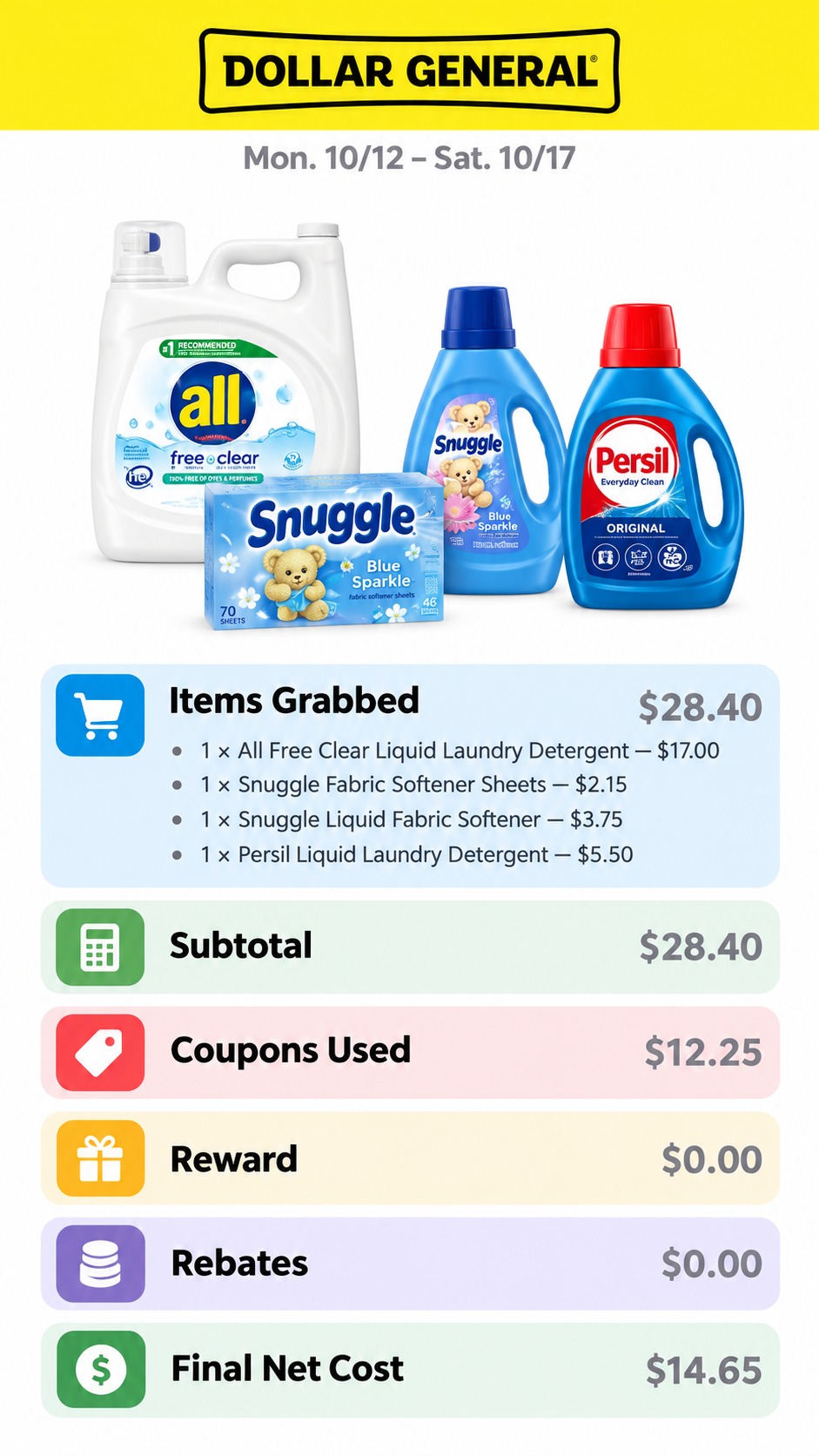 All, Snuggle, and Persil Laundry Deal