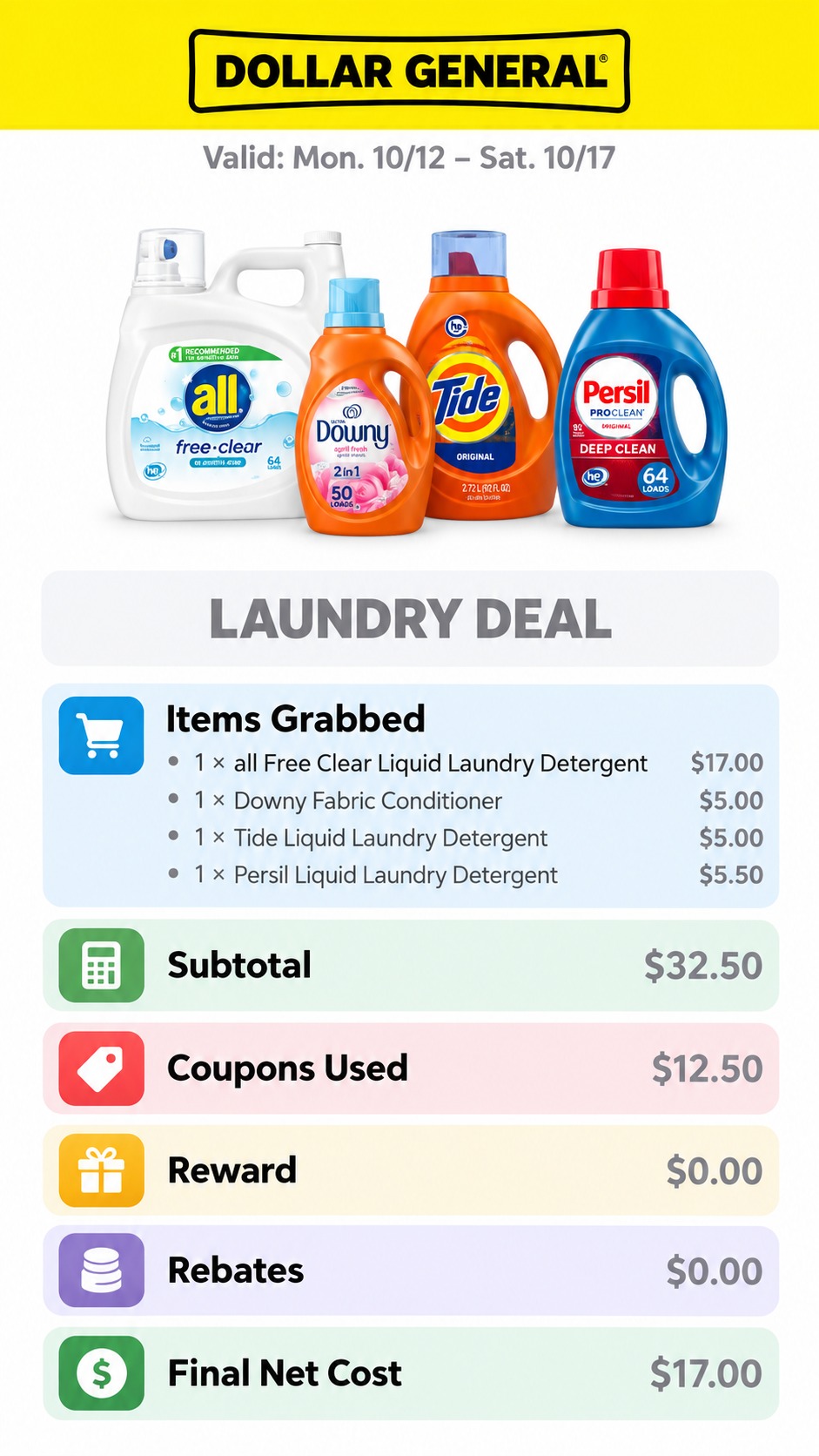 All, Downy, Tide and Persil Laundry Deal