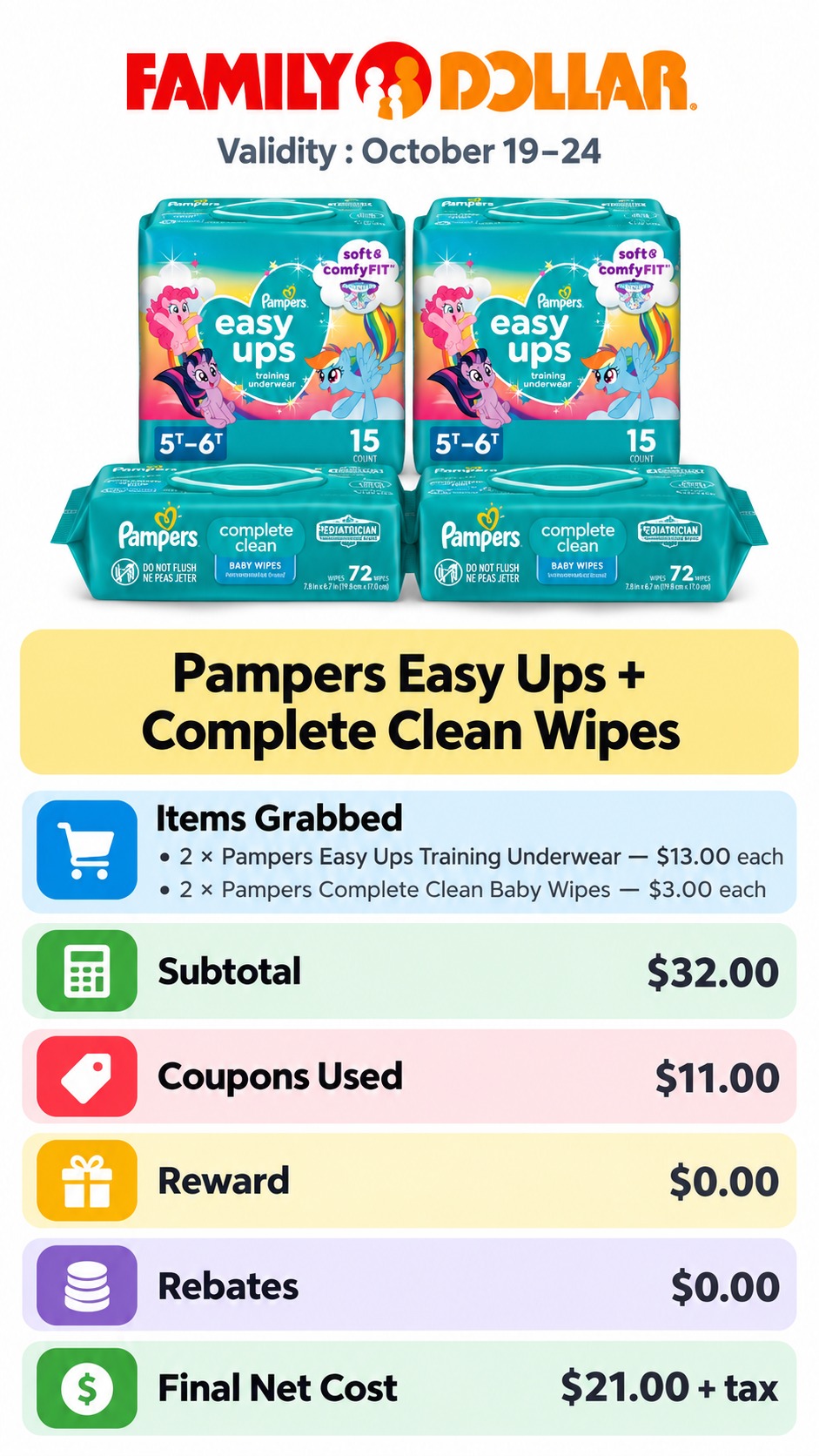 Pampers Easy Ups and Complete Clean Wipes Bundle