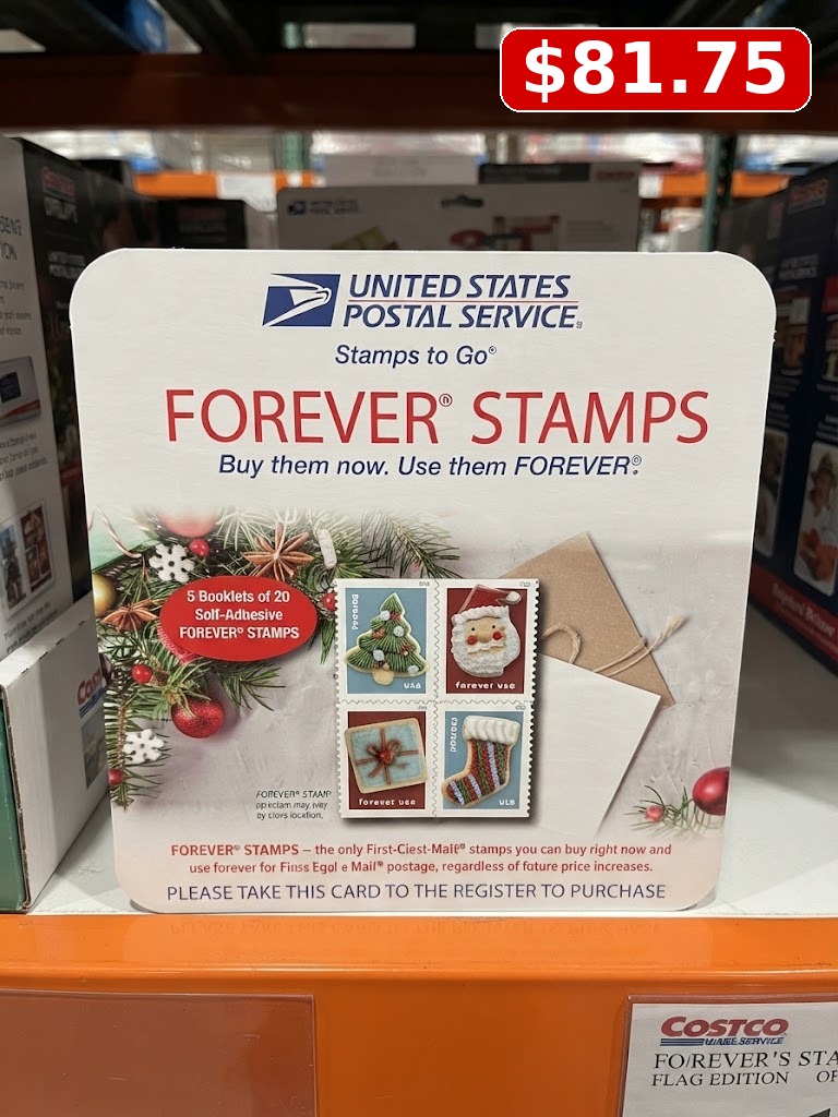 USPS First-Class Forever Stamp, 100-Count