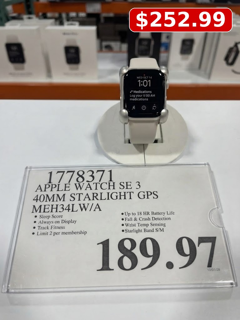 Apple Watch SE 3 (GPS) 40mm Case with Sport Band (Size S/M) - Starlight