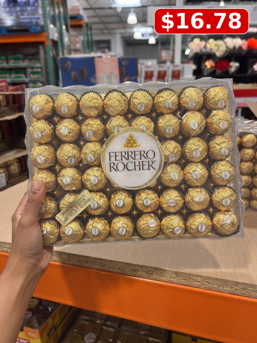 Ferrero Rocher, Milk Chocolate Hazelnut Candy, 21.2 oz, 48 Count