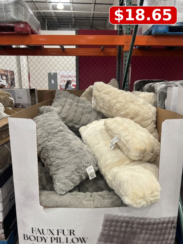 Faux Fur Body Pillow, Assorted Colors and Size