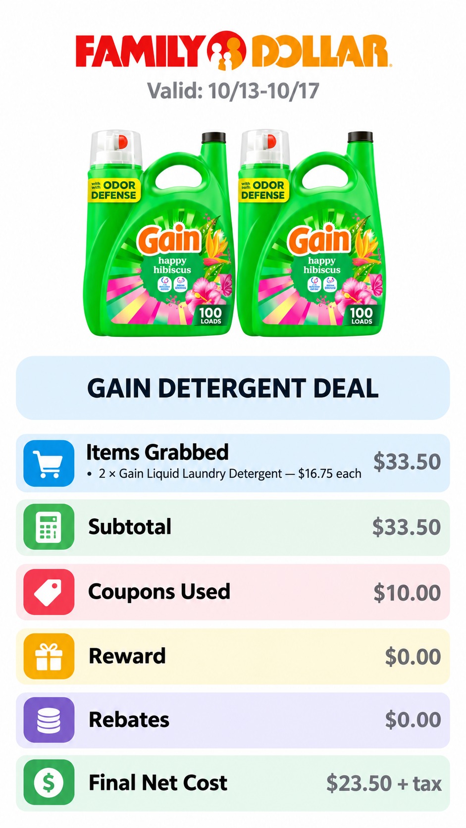 Gain Laundry Detergent Two-Bottle Deal