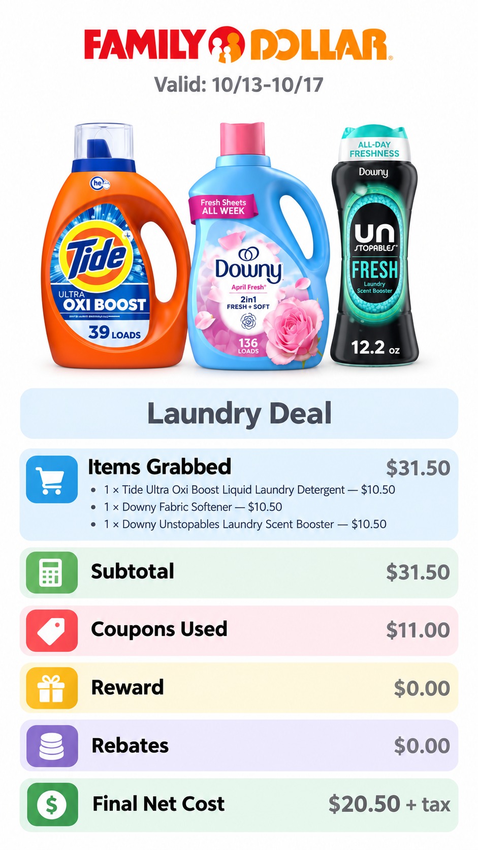 Tide and Downy Laundry Bundle
