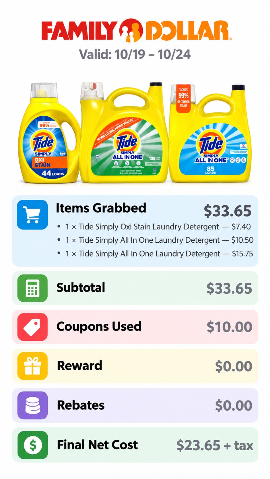 Tide Simply Laundry Detergent Bundle