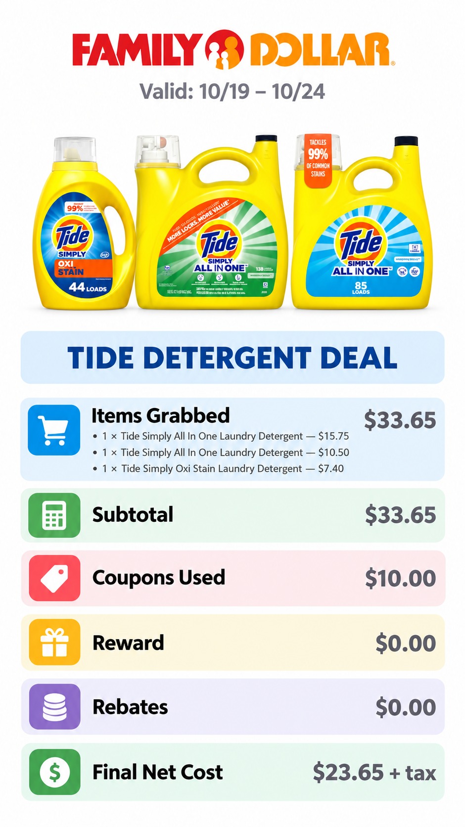Tide Simply Laundry Detergent Bundle