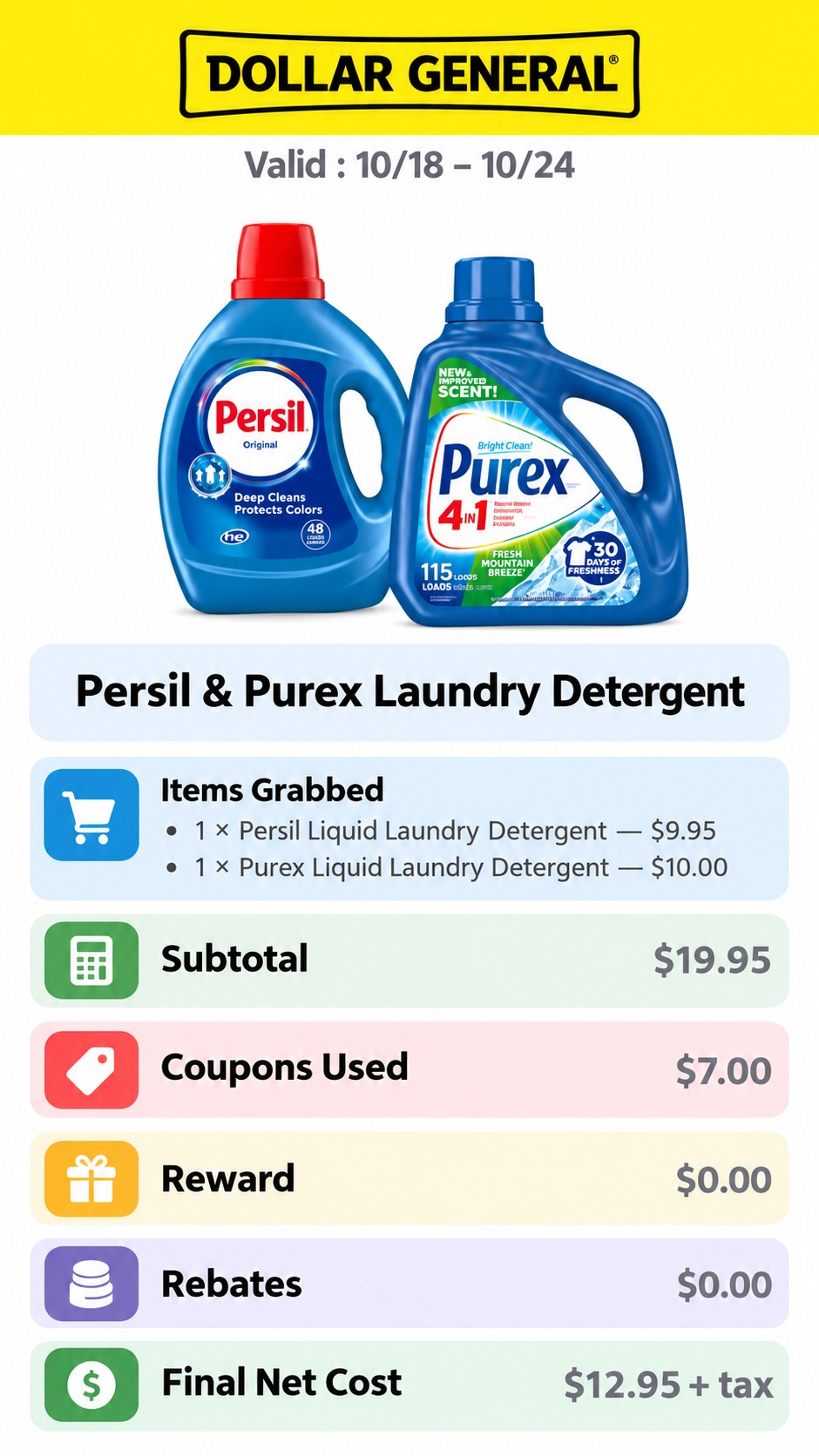 Persil and Purex Laundry Detergent Deal