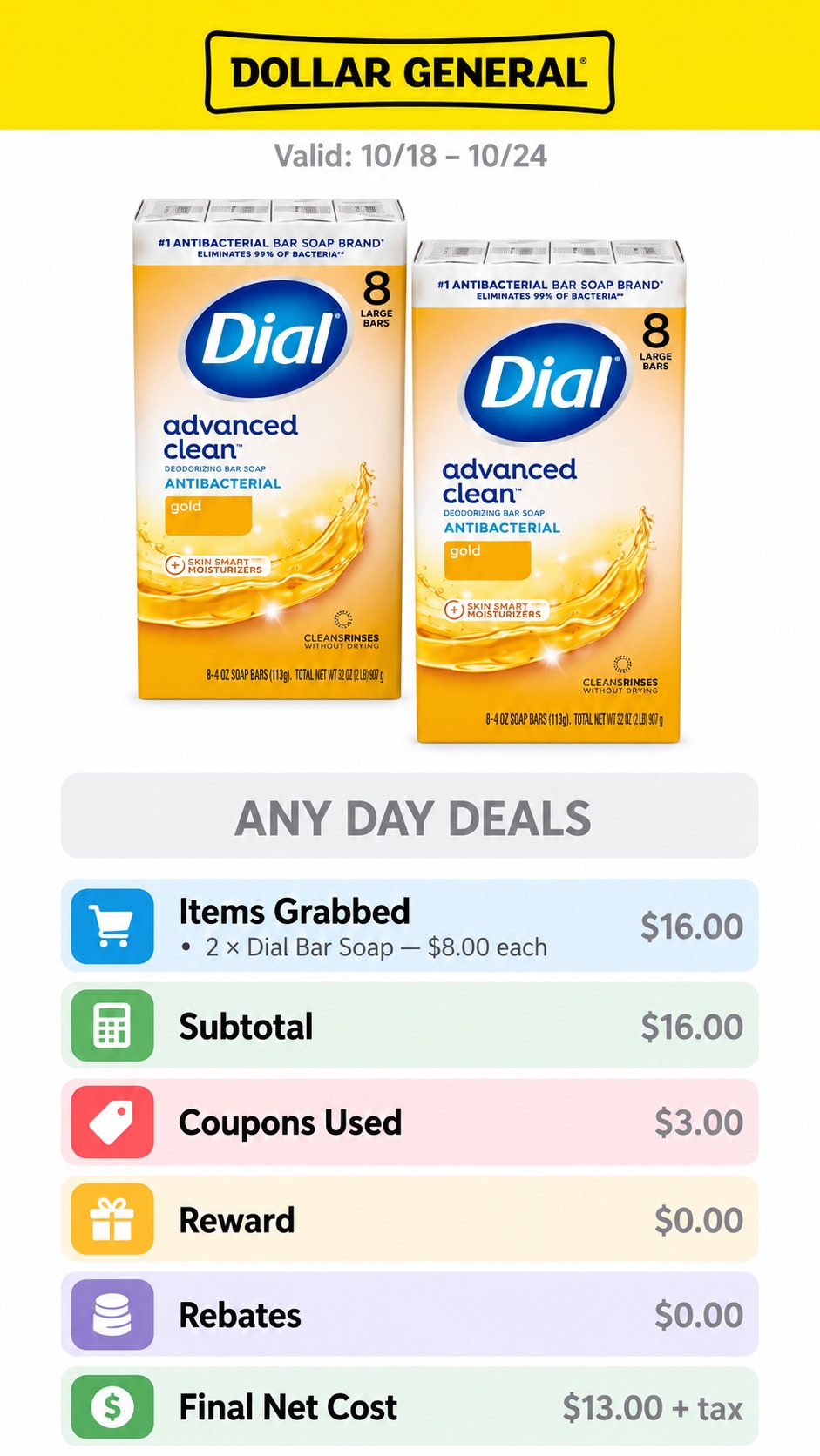 Dial Bar Soap Deal