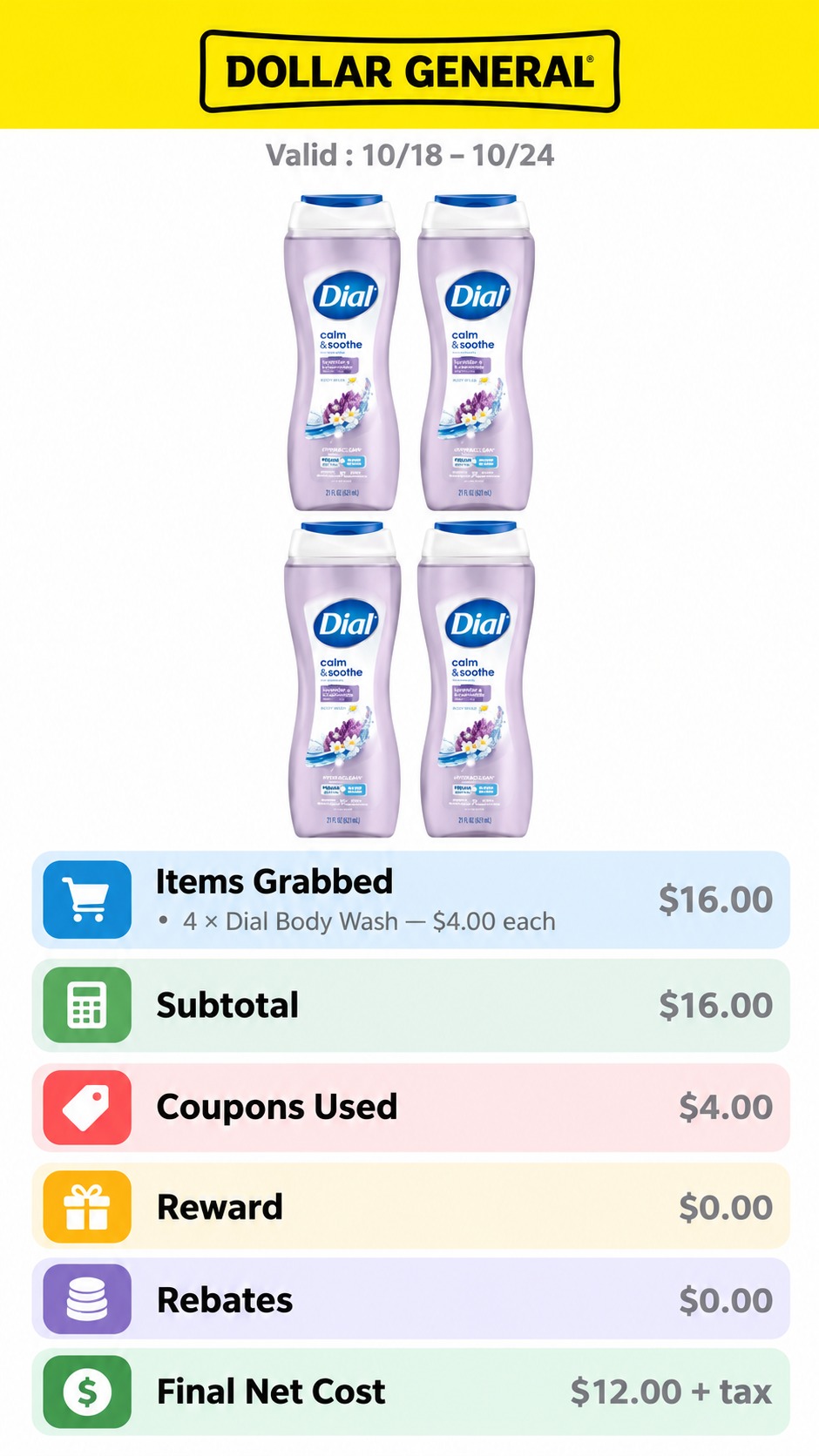 Dial Body Wash Deal