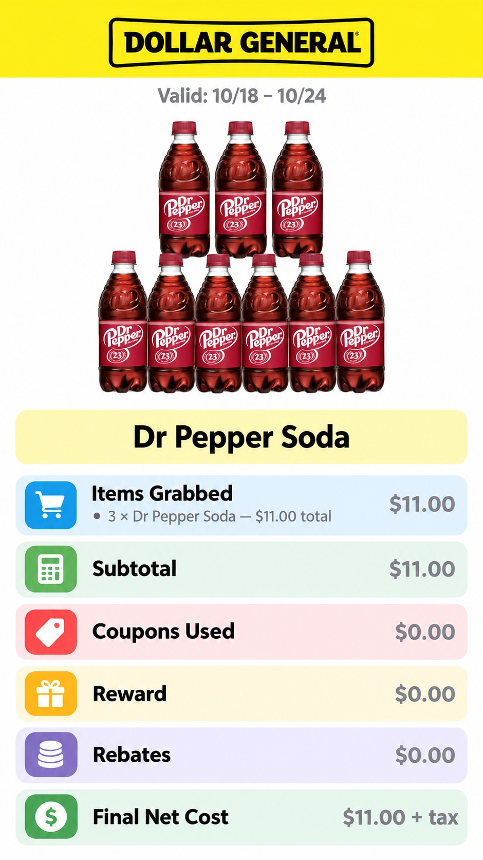 Dr Pepper Soda 3-Bottle Deal