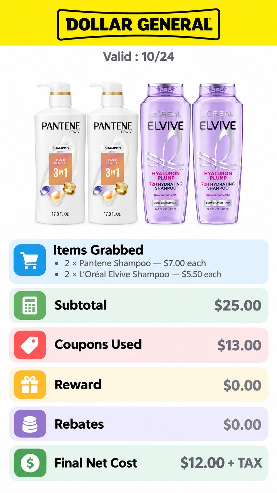 Pantene and L’Oréal Elvive Shampoo Bundle