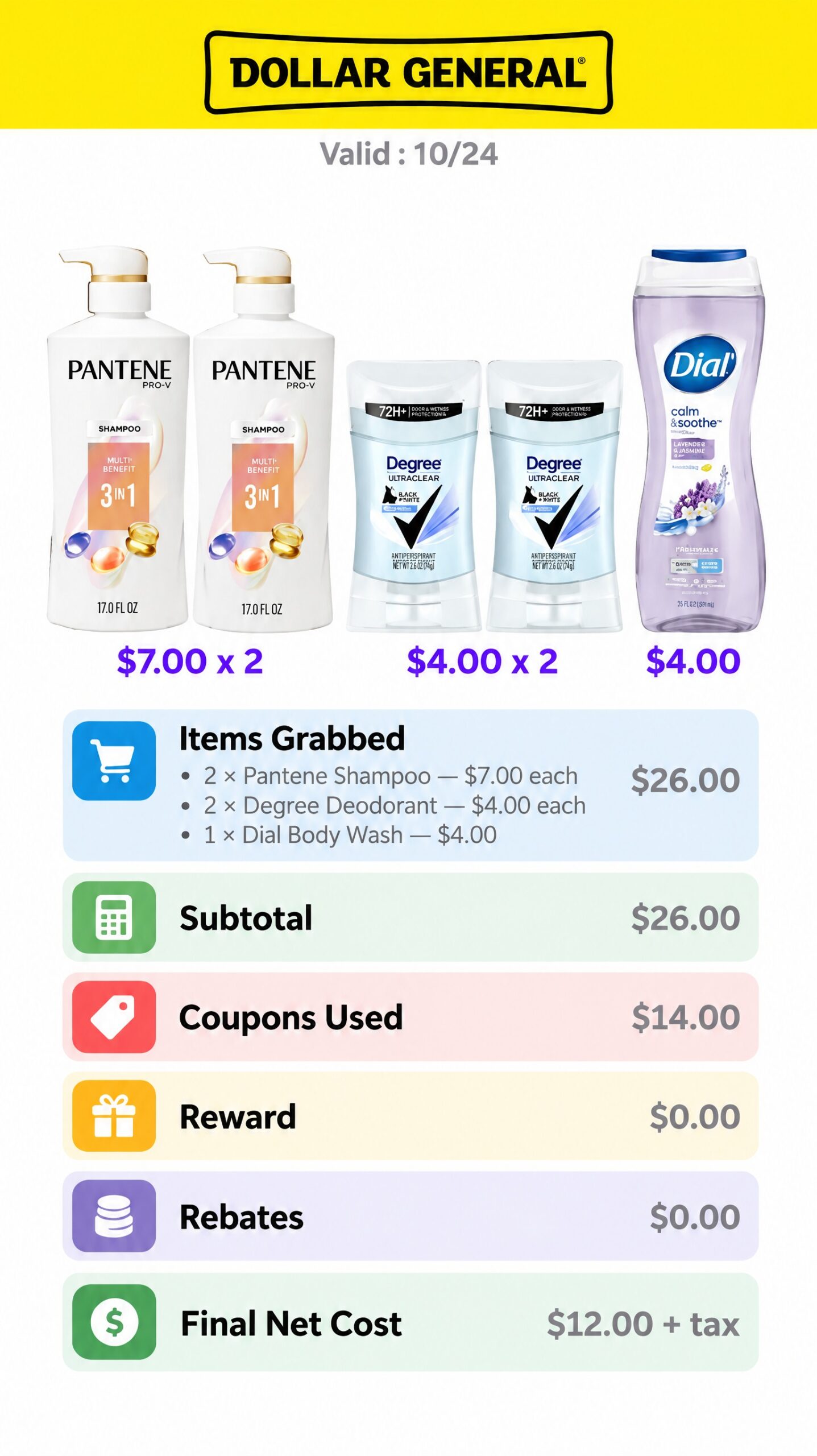 Pantene, Degree and Dial Personal Care Deal