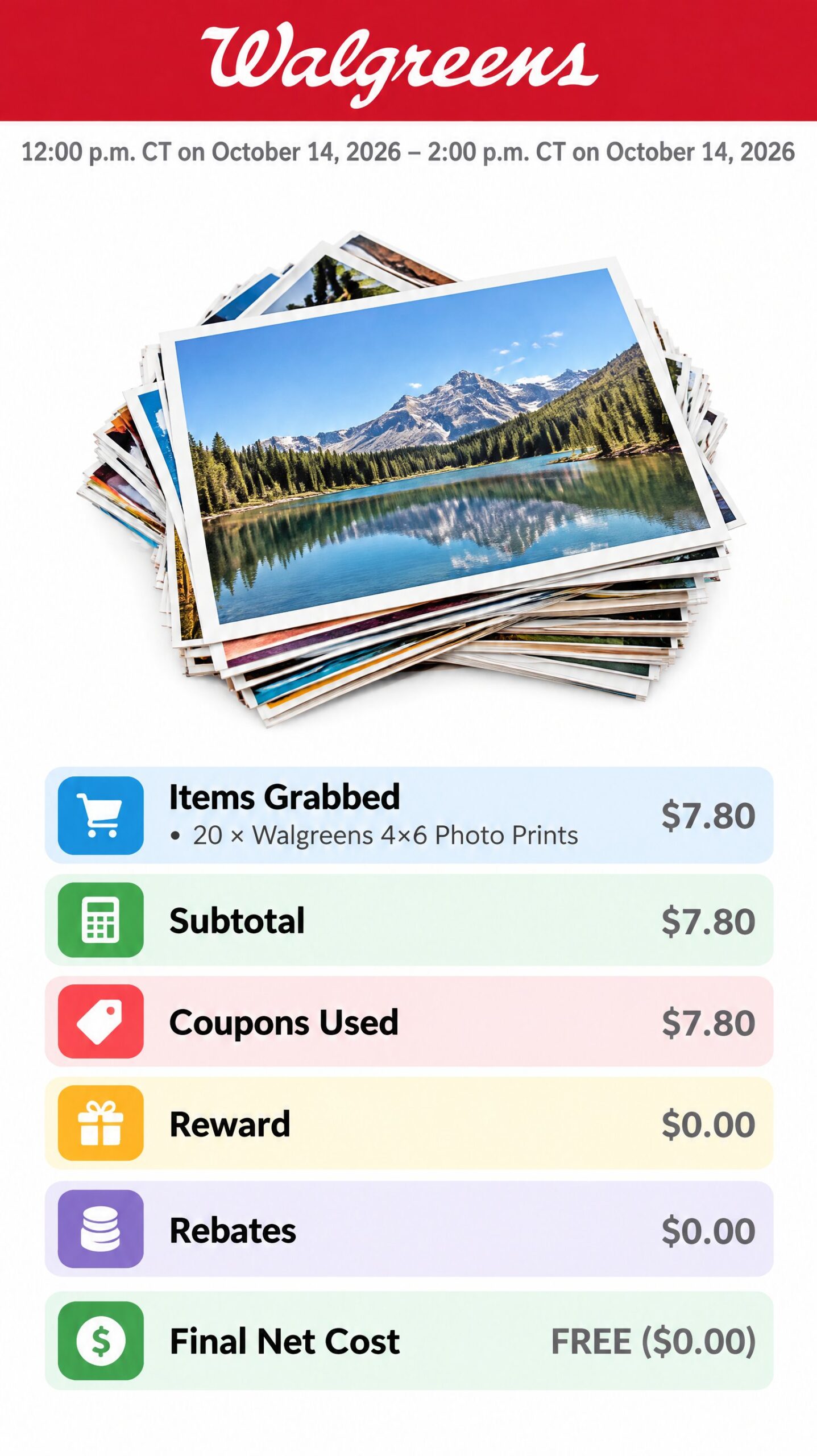 Walgreens 4×6 Photo Prints
