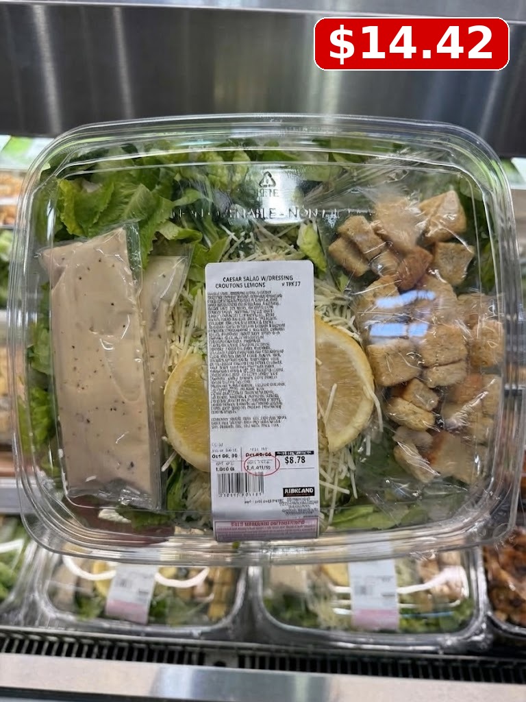 Kirkland Signature Caesar Salad with Caesar Dressing & Croutons