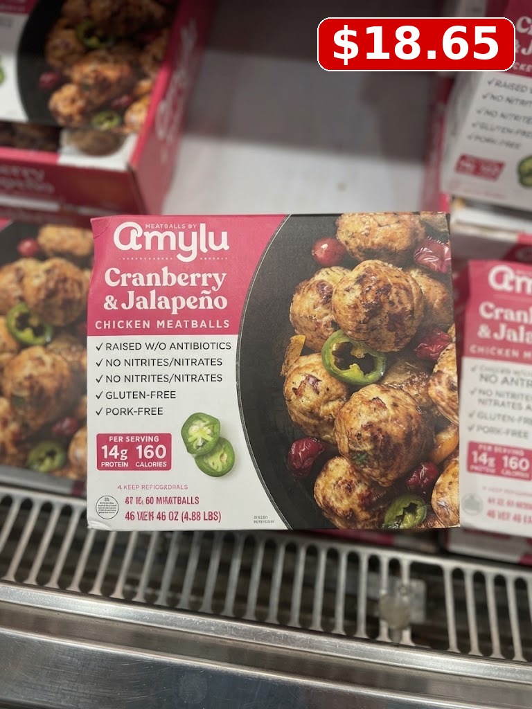 Amylu Cranberry & Jalapeño Chicken Meatballs, 46 oz