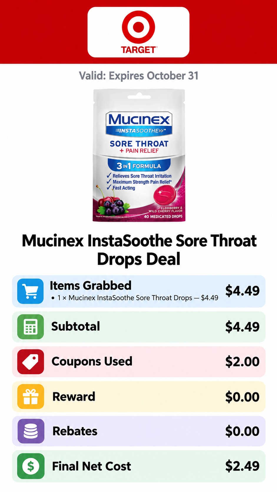 Mucinex InstaSoothe Sore Throat Drops