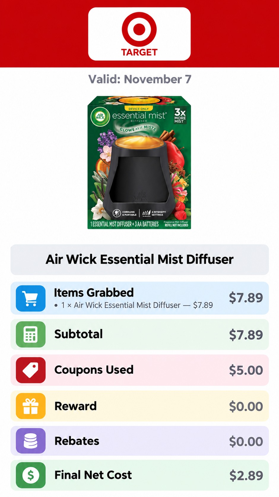 Air Wick Essential Mist Diffuser