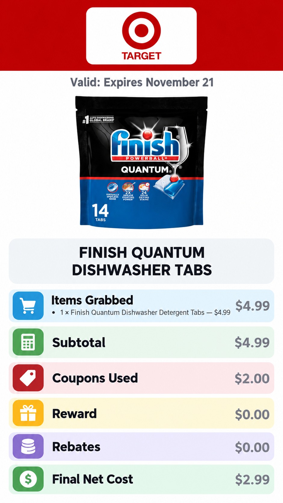 Finish Quantum Dishwasher Tabs