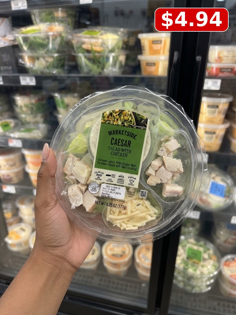 Marketside Caesar Salad With Chicken Romaine Lettuce Grilled White Chicken Meat Croutons Parmesan Cheese With Caesar Dressing