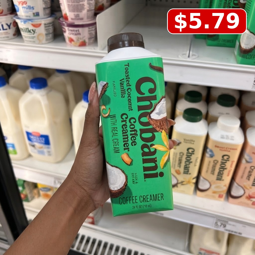 Chobani Toasted Coconut Vanilla Dairy Creamer - 24 floz: 10% Milk Fat, Cow Milk Source