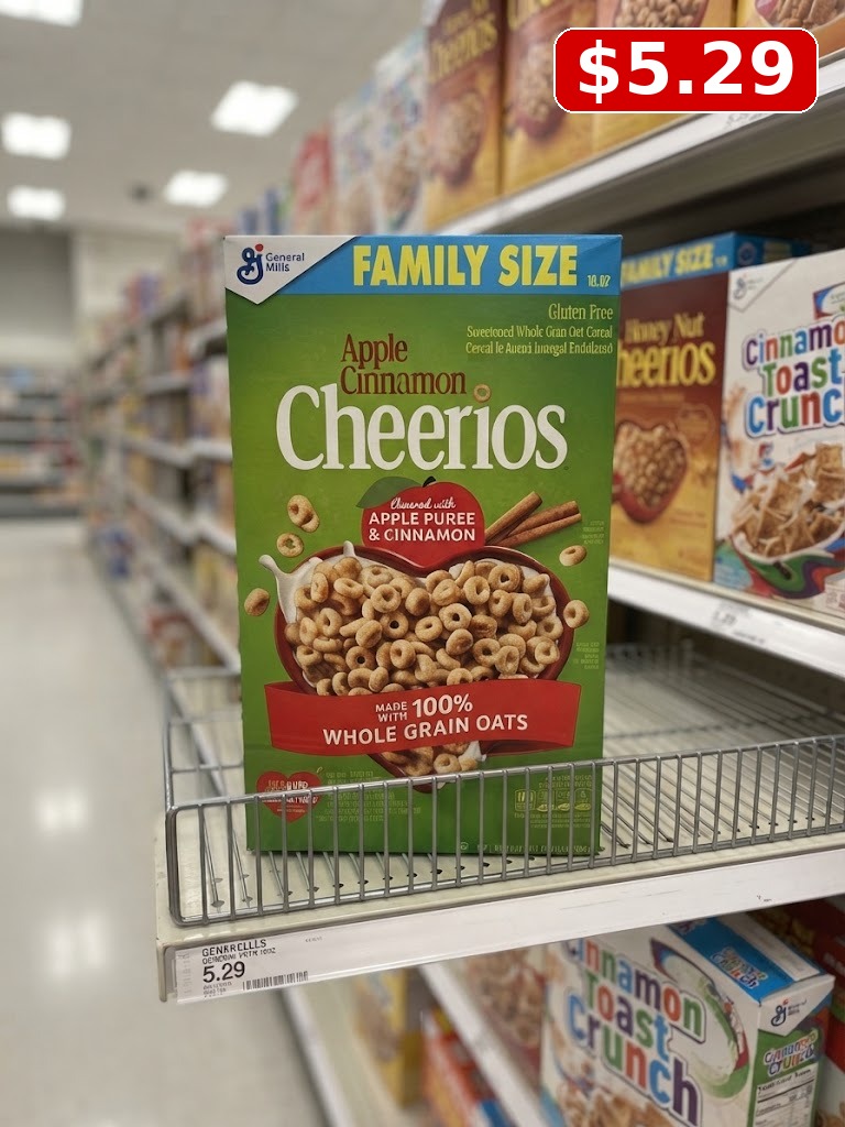 General Mills Size Apple Cinnamon Cheerios Cereal - 19oz: Cholesterol Free, Gluten-Free