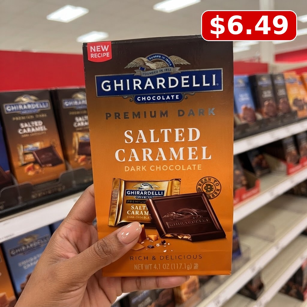 Ghirardelli Dark Chocolate Candy SQUARES with Sea Salt Caramel Filling - 5.32oz