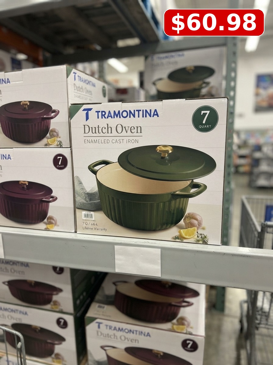 Tramontina 7 Qt Fluted Enameled Cast Iron Dutch Oven - Cashew