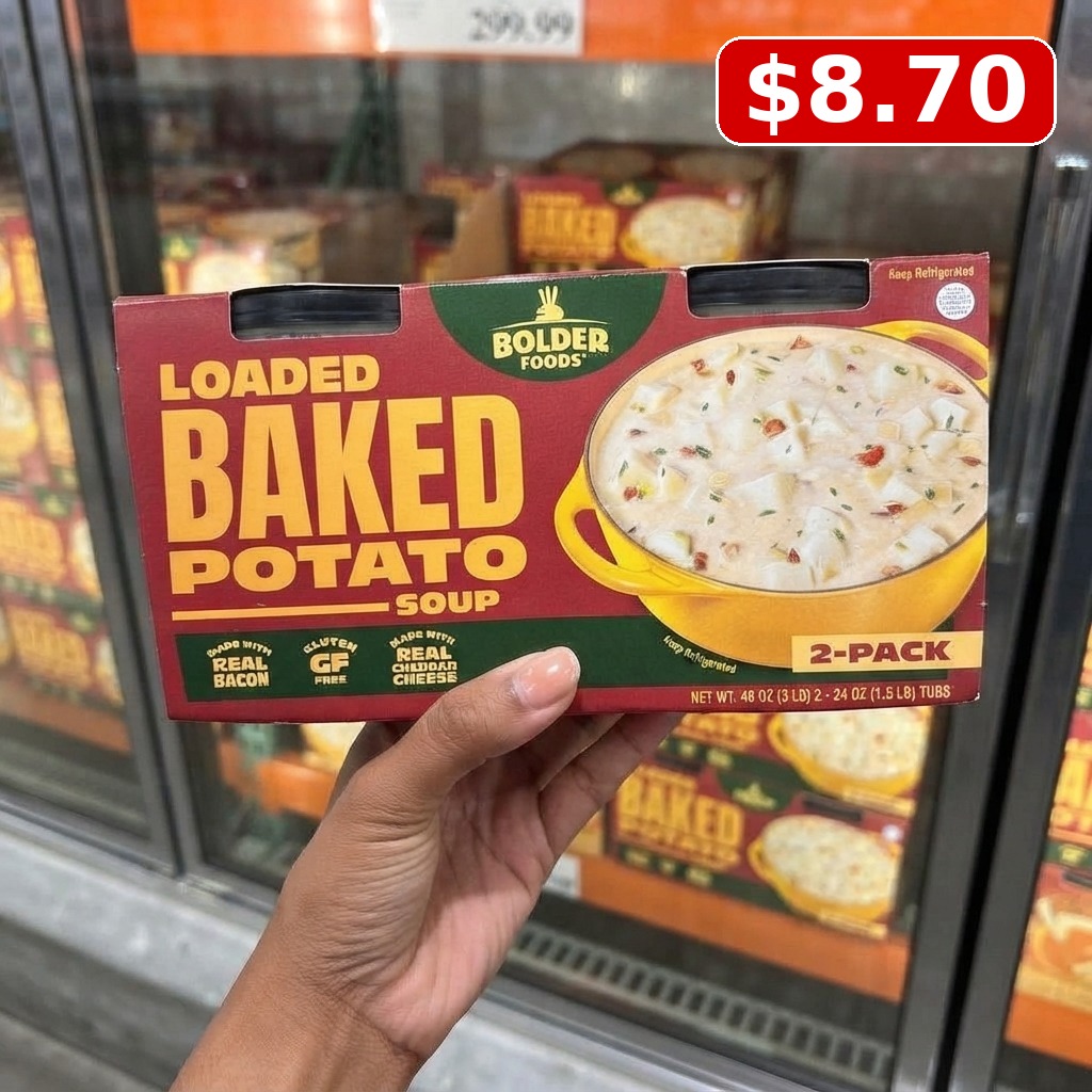 Bolder Foods Loaded Baked Potato Soup, 24 oz, 2-count