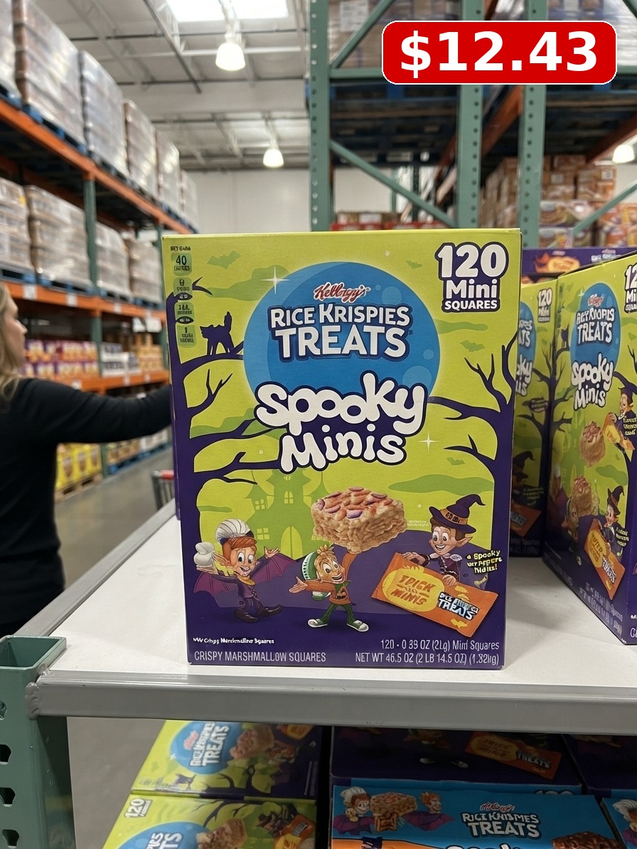 Kellogg's Rice Krispies Treats Spooky Minis Crispy Marshmallow Squares, 0.39 oz, 120-count