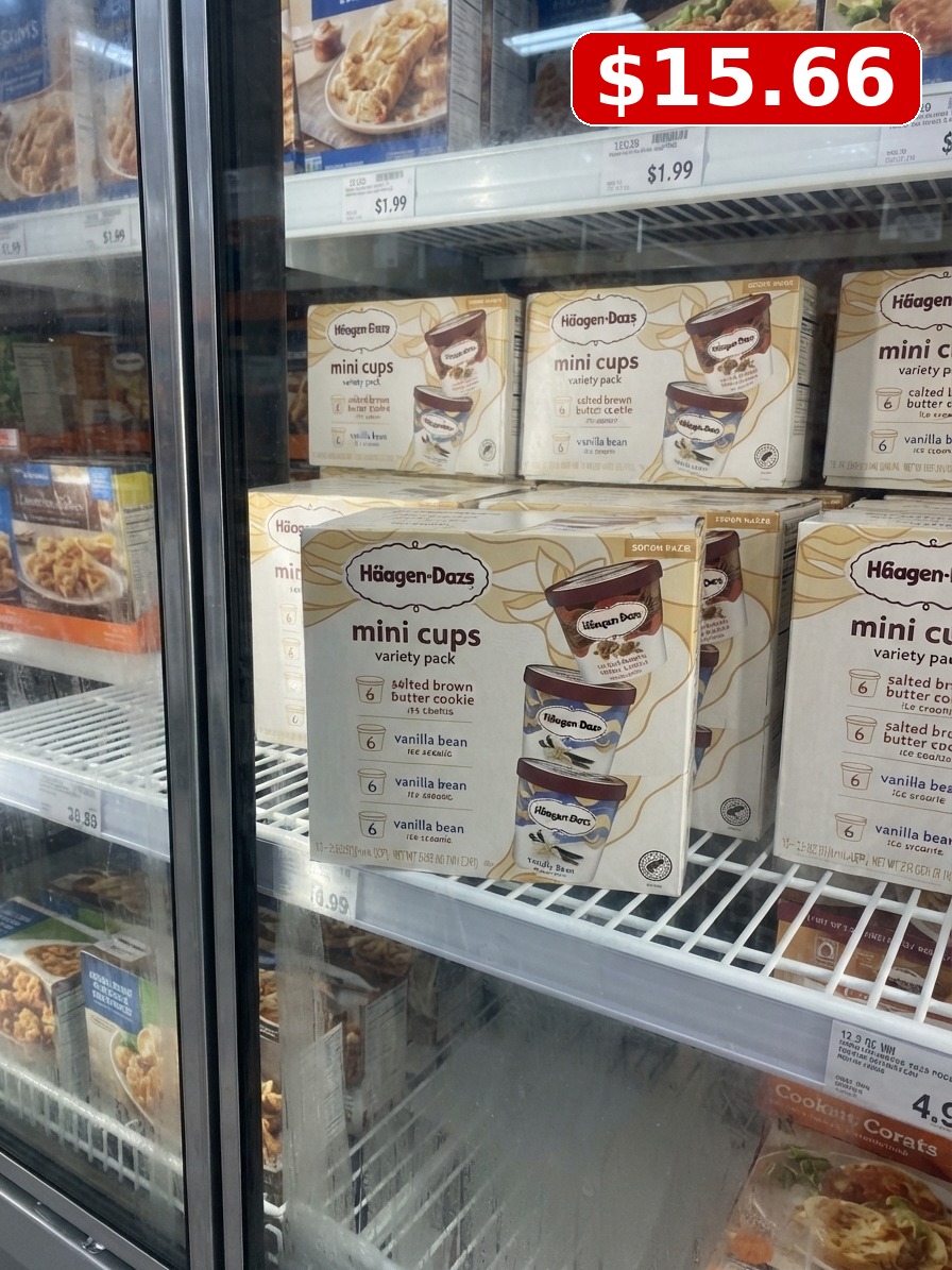 Häagen-Dazs Vanilla Bean And Salted Brown Butter Cookie Mini Ice Cream Cups Club Pack