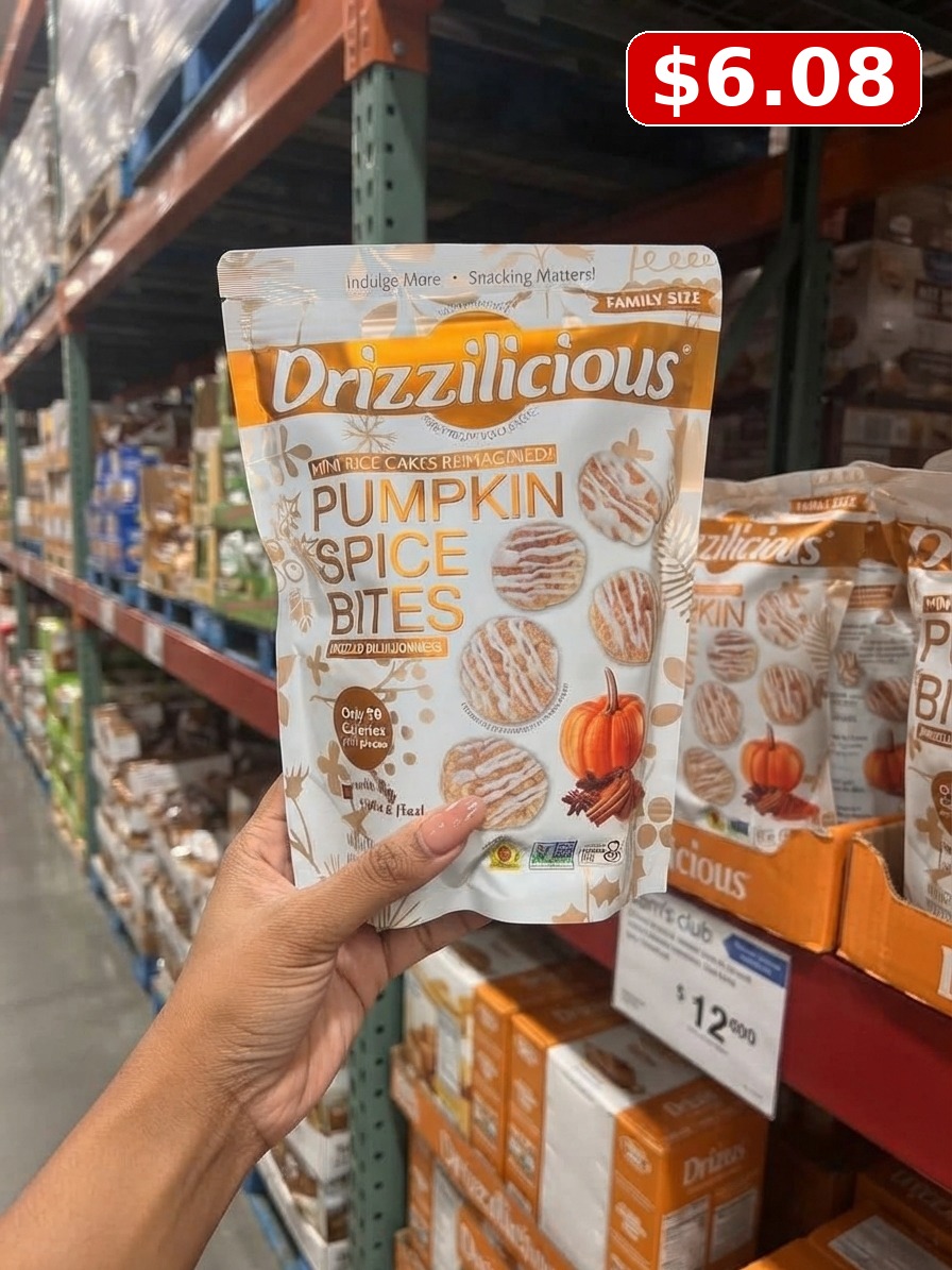 Drizzilicious Mini Rice Cake Bites, Pumpkin Spice Family Size