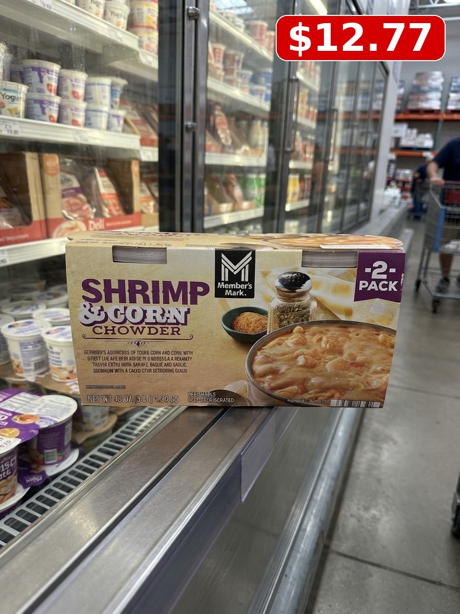 Member’s Mark Shrimp & Corn Chowder Generous Amounts Of Tender Shrimp And Corn With Sweet Red Peppers And Diced Potatoes In A Creamy Tomato Broth With Sauteed Onions And Garlic Seasoned With A Cajun Spice Blend